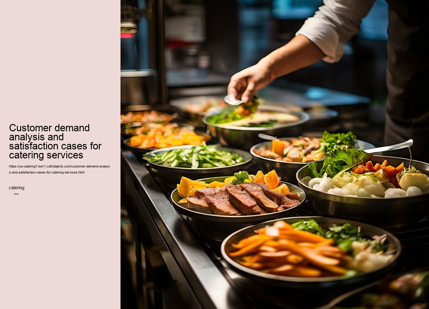 Customer demand analysis and satisfaction cases for catering services